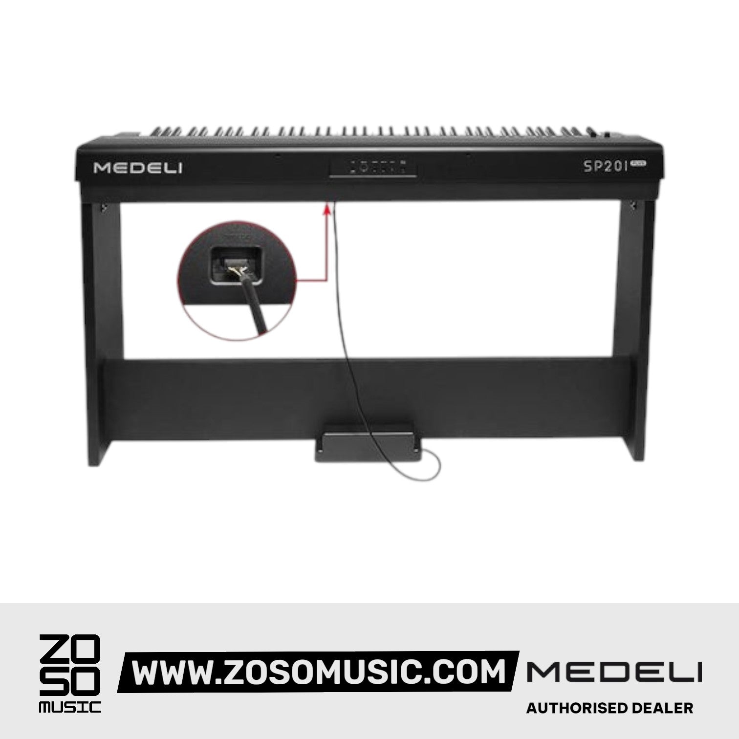 Medeli SP201 Plus 88 Keys Slim Digital Piano Built in Stereo Speaker and Bluetooth Package |  MEDELI |  KEYBOARD-PORTABLE |  Zoso Music