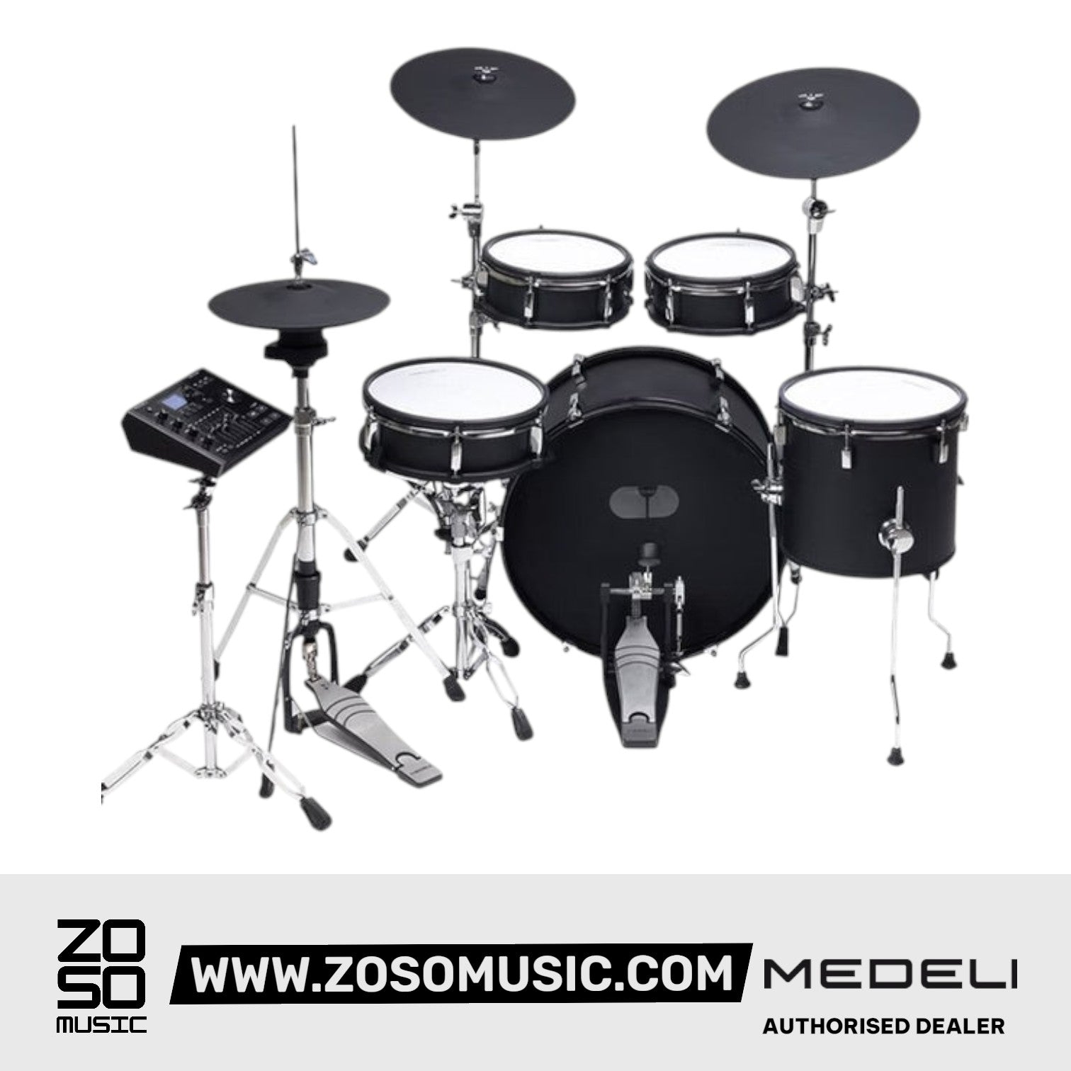 Medeli MZ729 Digital Electric Drum Set Kit Package with Bluetooth |  MEDELI |  DRUM-ELECTRONIC |  Zoso Music