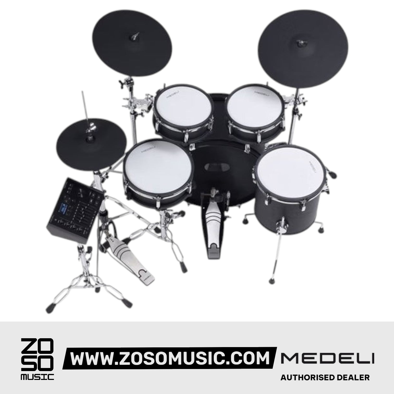 Medeli MZ729 Digital Electric Drum Set Kit Package with Bluetooth |  MEDELI |  DRUM-ELECTRONIC |  Zoso Music