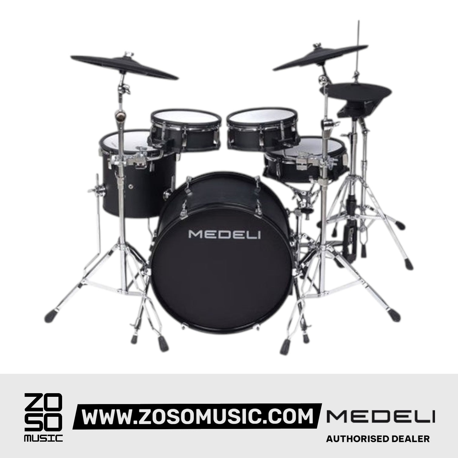 Medeli MZ729 Digital Electric Drum Set Kit Package with Bluetooth |  MEDELI |  DRUM-ELECTRONIC |  Zoso Music