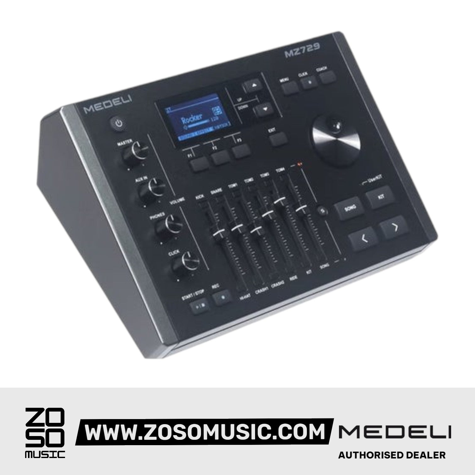 Medeli MZ729 Digital Electric Drum Set Kit Package with Bluetooth |  MEDELI |  DRUM-ELECTRONIC |  Zoso Music