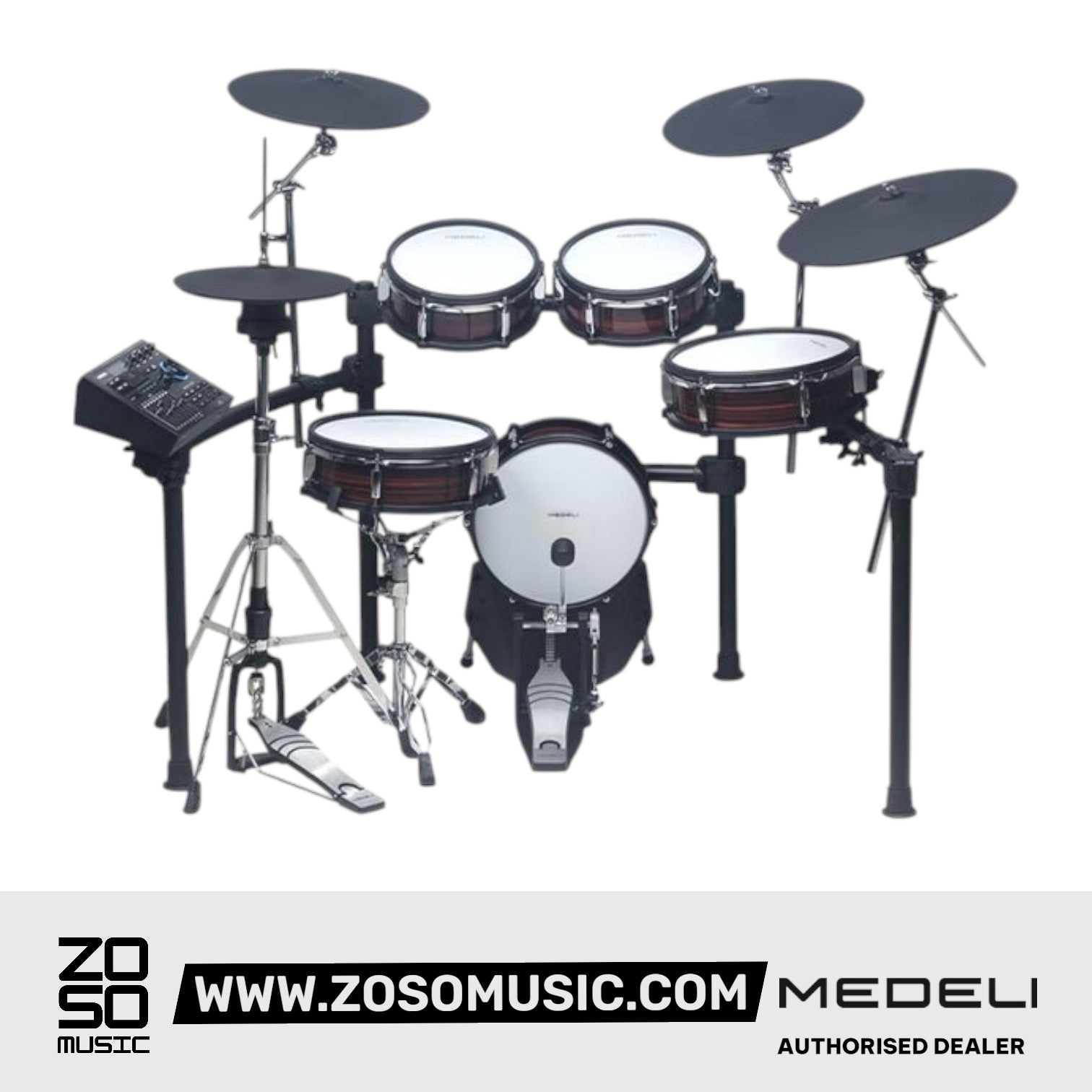 Medeli MZ923 Digital Electric Drum Set Kit Package with Bluetooth |  MEDELI |  DRUM-ELECTRONIC |  Zoso Music