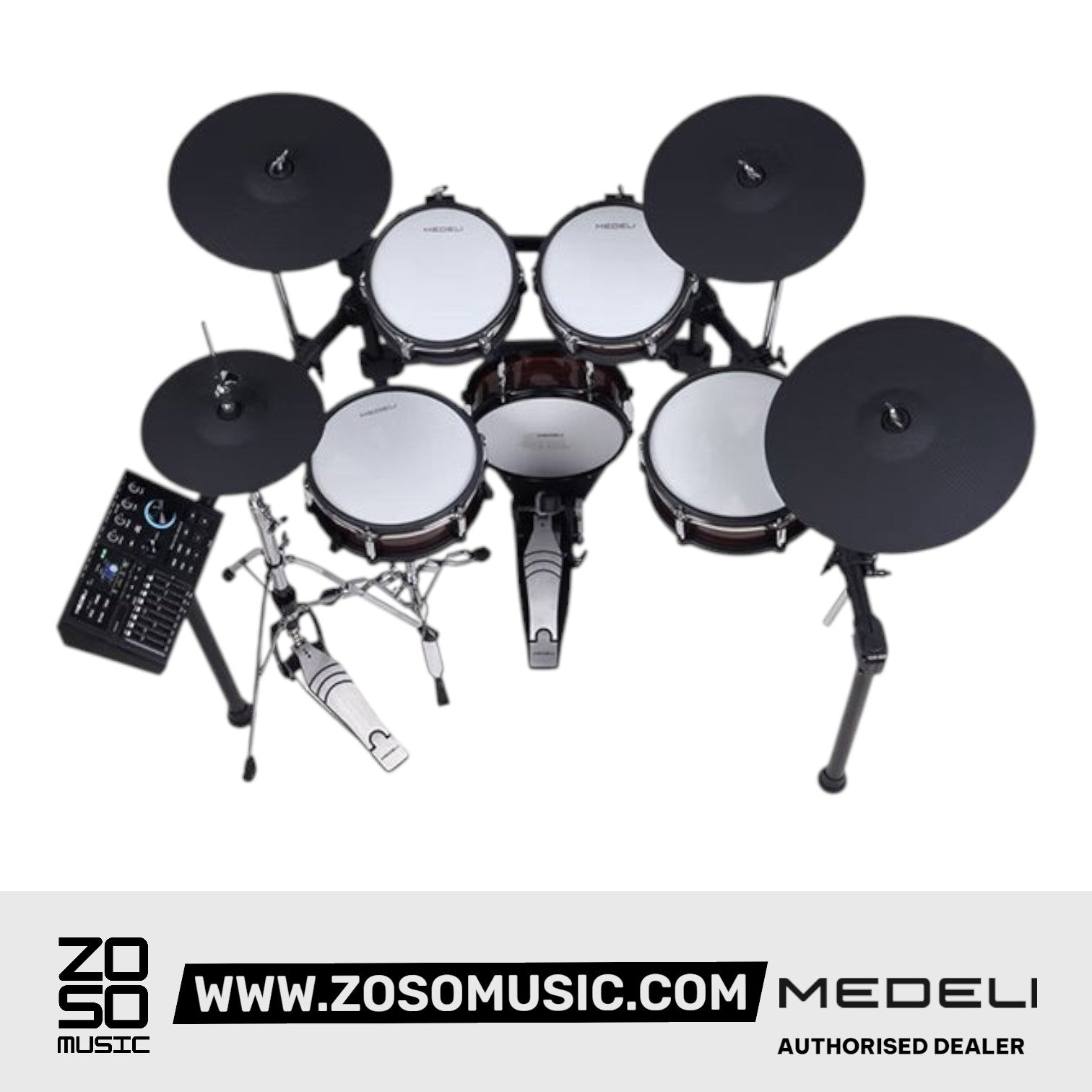 Medeli MZ923 Digital Electric Drum Set Kit Package with Bluetooth |  MEDELI |  DRUM-ELECTRONIC |  Zoso Music