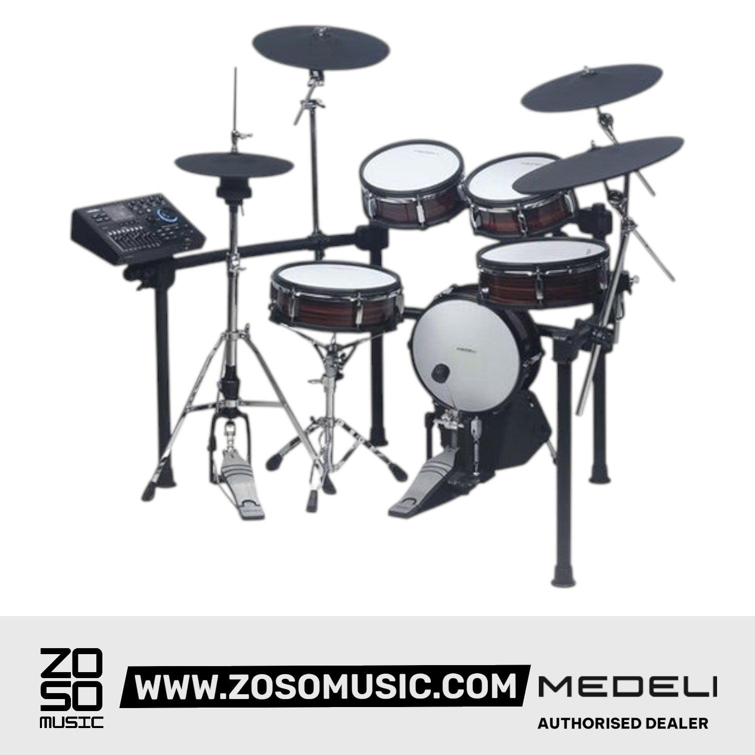 Medeli MZ923 Digital Electric Drum Set Kit Package with Bluetooth |  MEDELI |  DRUM-ELECTRONIC |  Zoso Music