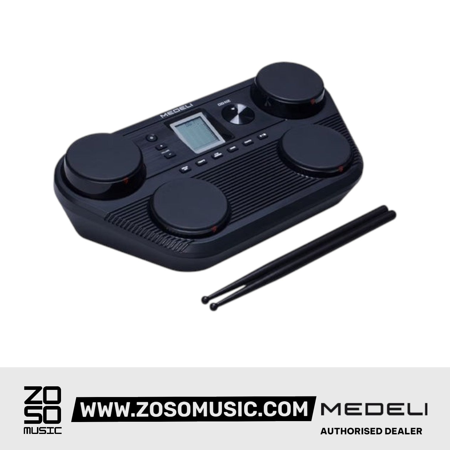 Medeli DD112 Portable Tabletop Electric Drum with Built In Speaker |  MEDELI |  DRUM-ELECTRONIC |  Zoso Music