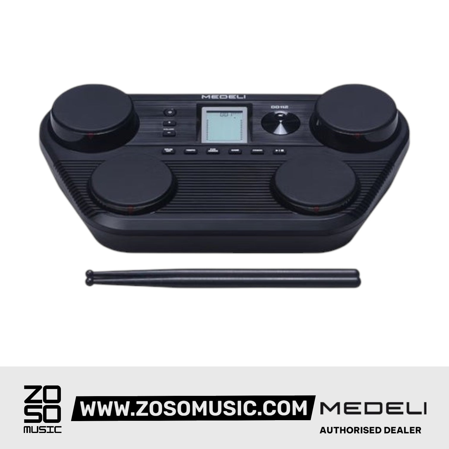 Medeli DD112 Portable Tabletop Electric Drum with Built In Speaker |  MEDELI |  DRUM-ELECTRONIC |  Zoso Music