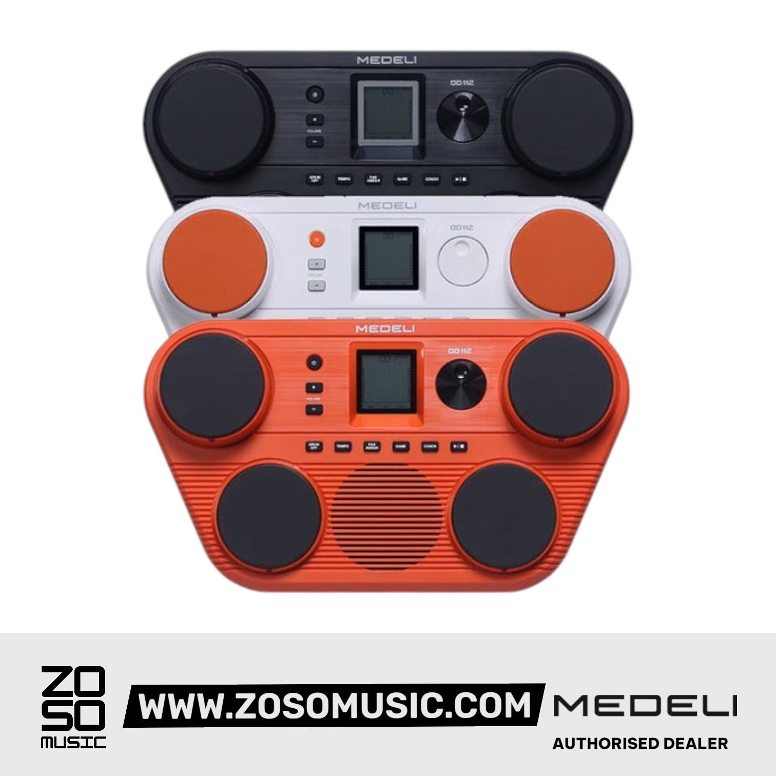 Medeli DD112 Portable Tabletop Electric Drum with Built In Speaker |  MEDELI |  DRUM-ELECTRONIC |  Zoso Music