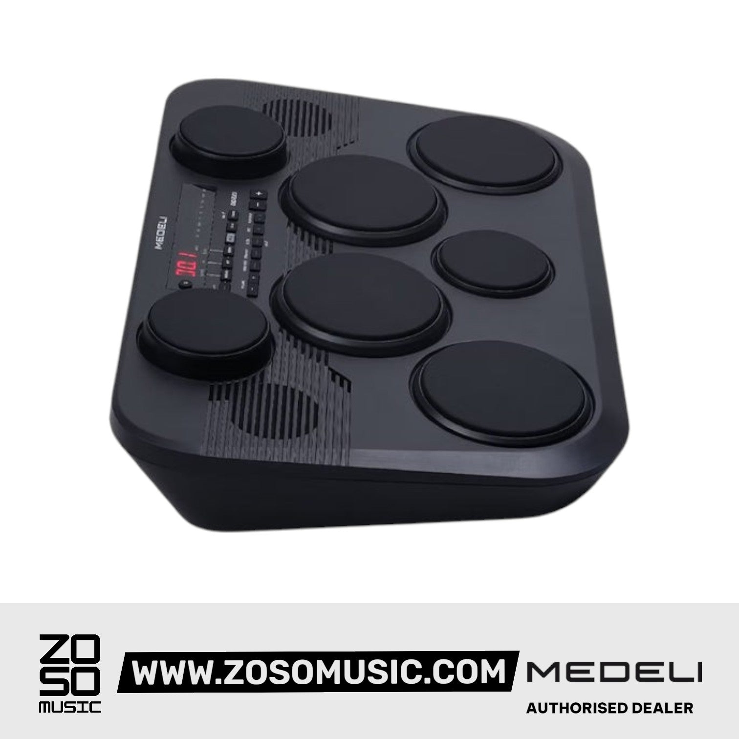 Medeli DD221 7 Pads Portable Tabletop Electric Drum with USB and Built In Speaker |  MEDELI |  DRUM-ELECTRONIC |  Zoso Music