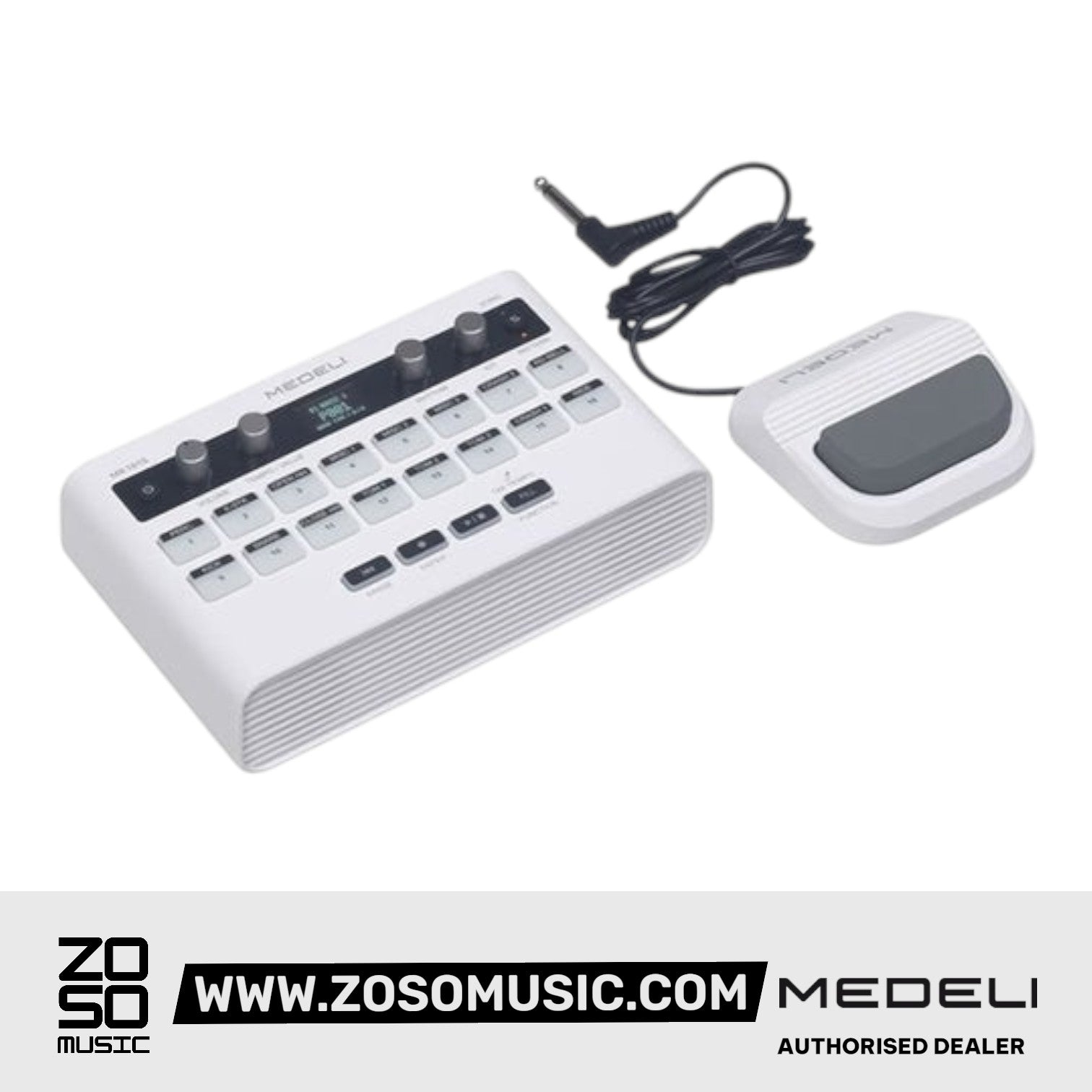 Medeli MR101S Portable Compact Rhythm Machine with Foot Pedal |  MEDELI |  SUSTAIN PEDALS |  Zoso Music