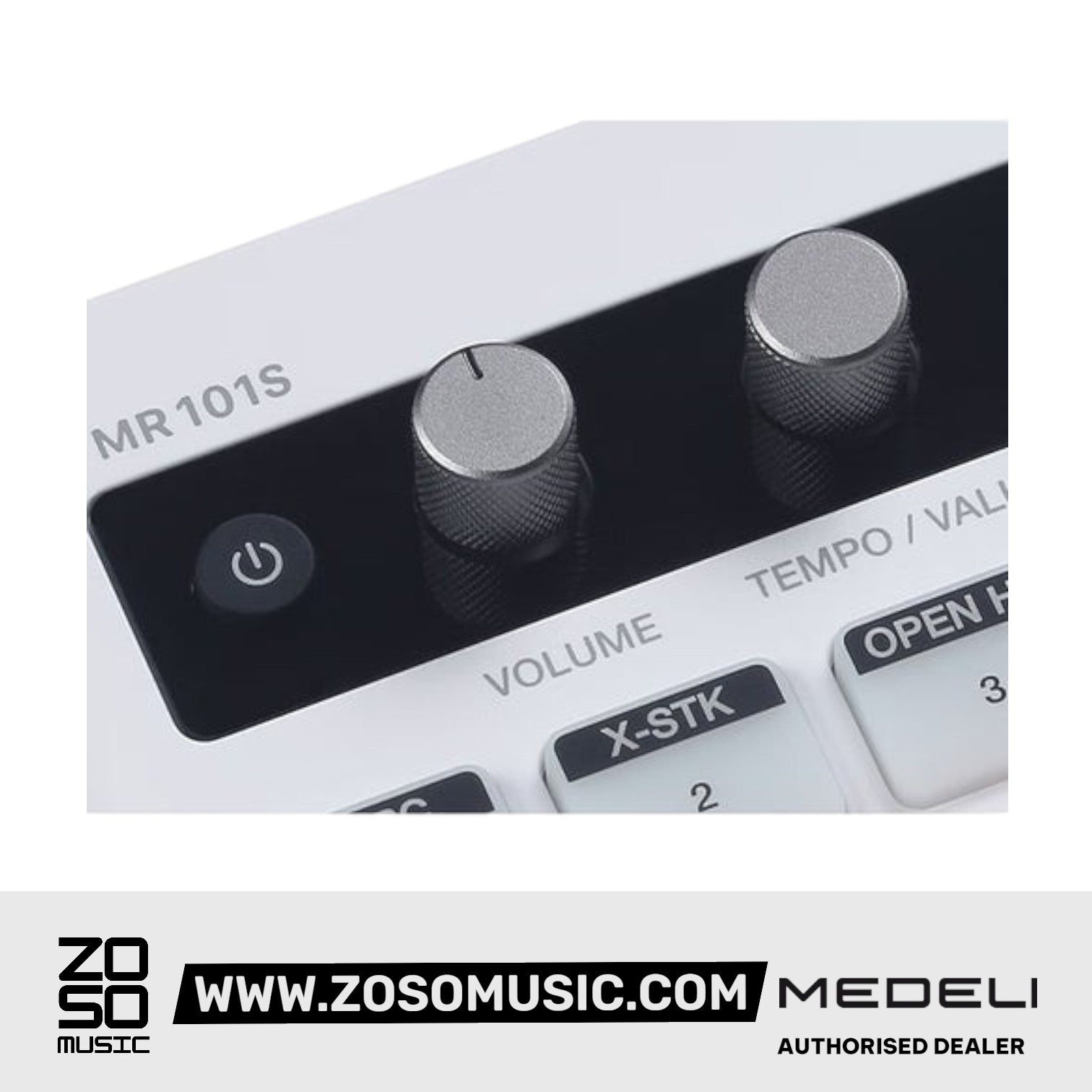 Medeli MR101S Portable Compact Rhythm Machine with Foot Pedal |  MEDELI |  SUSTAIN PEDALS |  Zoso Music