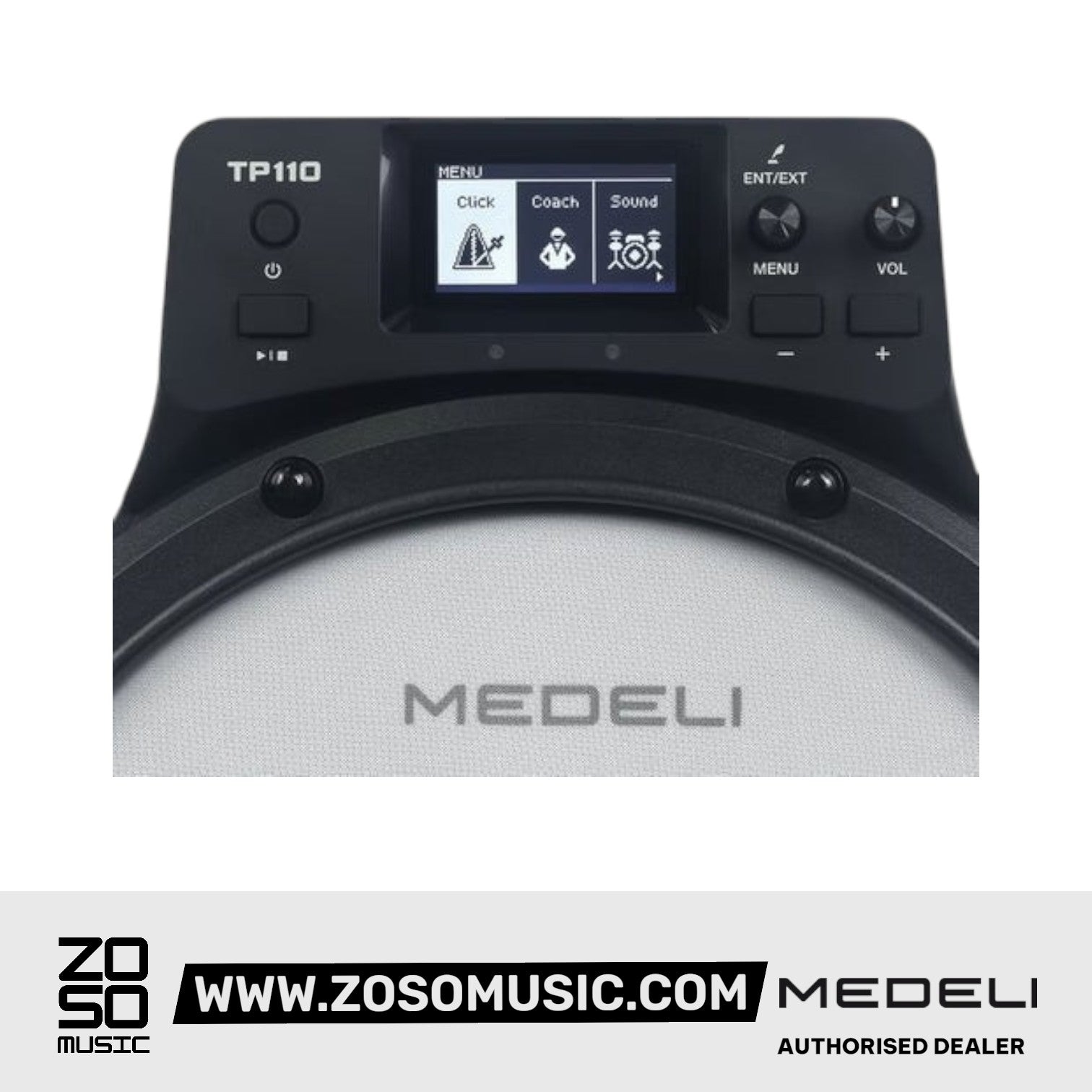 Medeli TP110 Portable Electronic Practice Pad for Beginner and Professional |  MEDELI |  DRUM-PRACTICE PAD |  Zoso Music