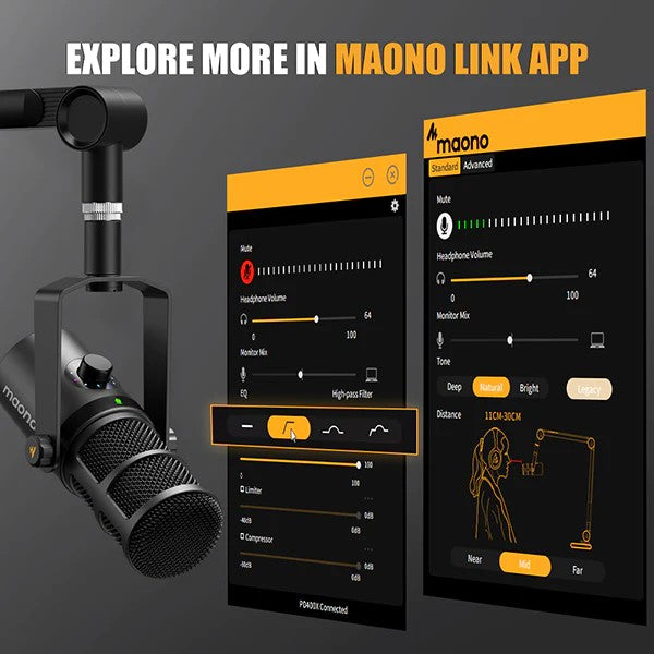Maono PD400X USB/XLR Professional Dynamic Microphone |  MAONO |  MICROPHONE |  Zoso Music