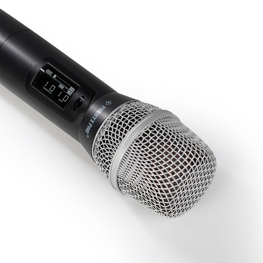 Phenyx Pro PTU-2U-2H Wireless Microphone System, True Diversity Dual Cordless Microphone Set