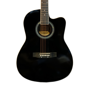 Neowood C10 BK 39Inch Acoustic Guitar Gloss Finish Black | Zoso Music Sdn Bhd