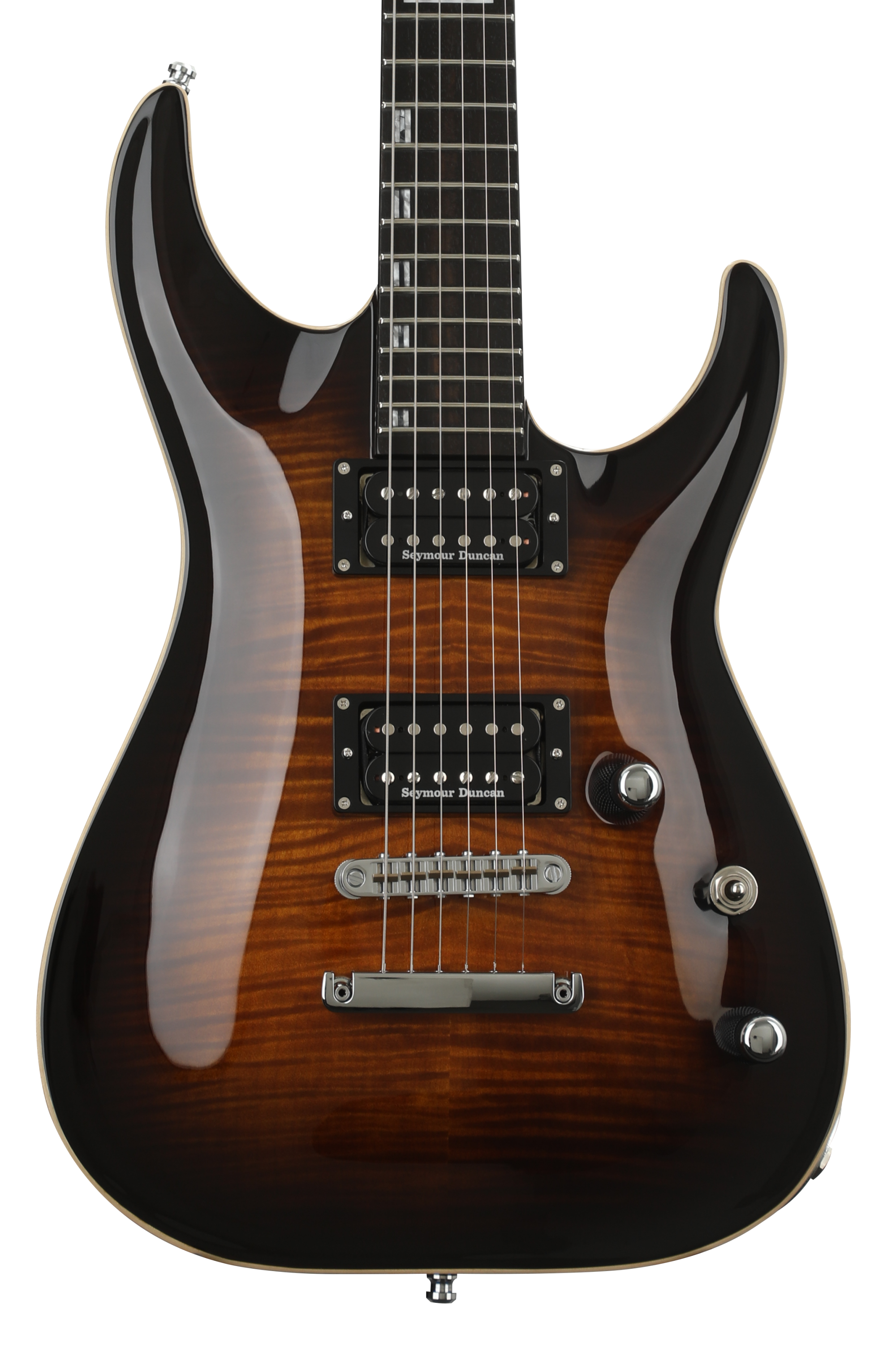 ESP E-II Horizon NT Flame Maple Top - Dark Brown Sunburst [Made in Japan]