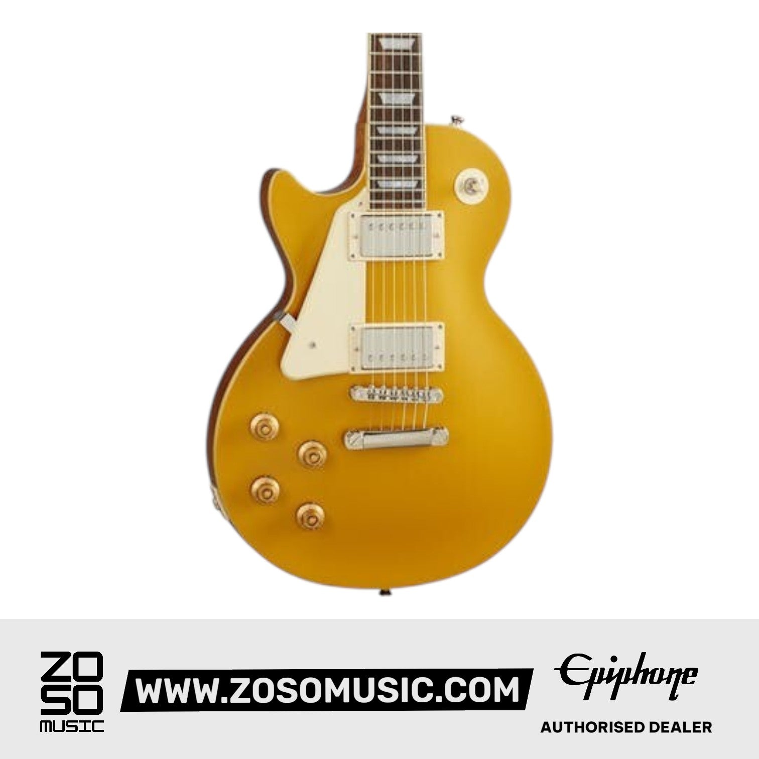 EPIPHONE LES PAUL STANDARD '50S LEFT-HANDED ELECTRIC GUITAR - METALLIC GOLD | EPIPHONE , Zoso Music