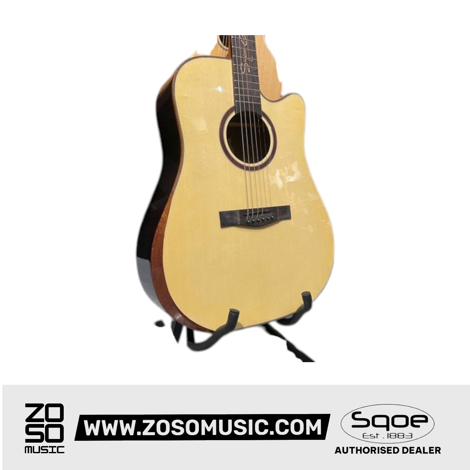 SQOE SQ-CC-SK 41 Inch Acoustic Guitar w Arm Bevel