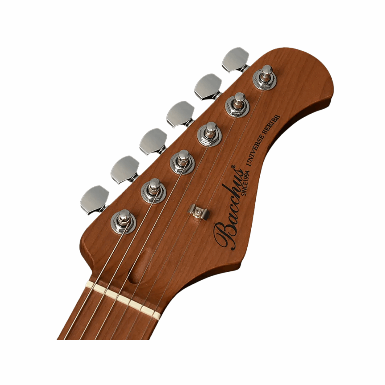 Bacchus Bst-1-rsm/m-car Universe Series Roasted Maple Electric Guitar, Candy Apple Red With Bag