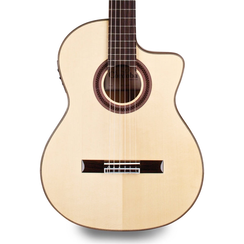 Cordoba GK Studio Classical Guitar - Solid European Spruce Top, Cypress Back & Sides with Pickup & Gator Guitar Case