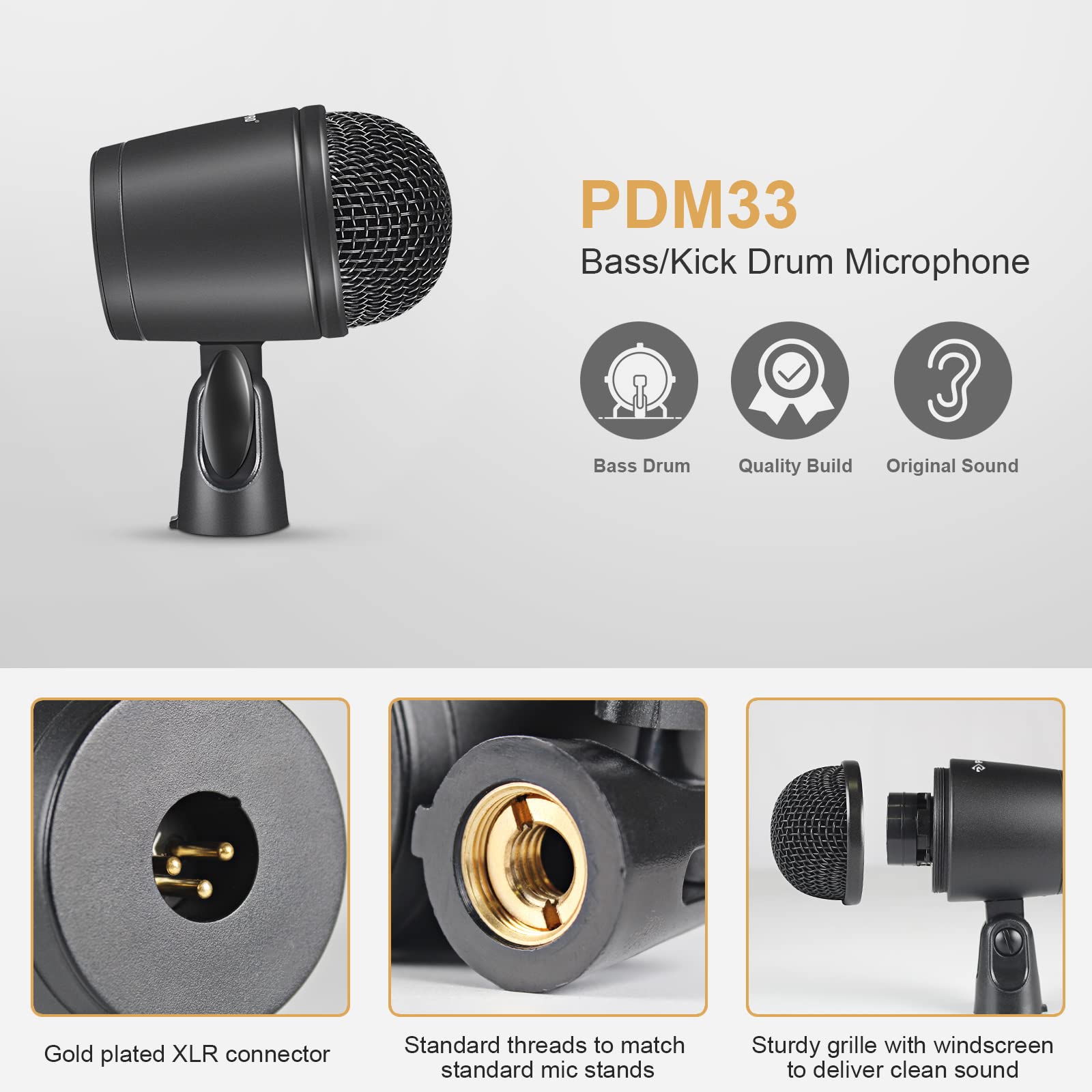 Phenyx Pro PDM33 Bass/Kick Drum Microphone