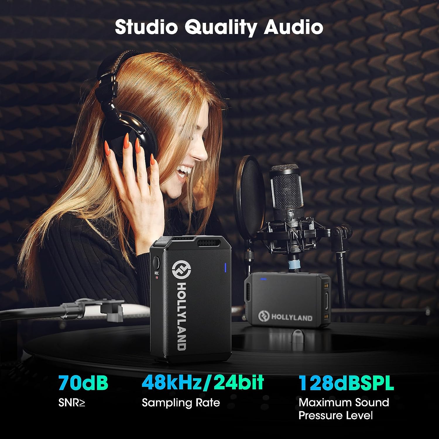 Hollyland LARK MAX Duo 2-Person Wireless Microphone System (2.4 GHz, Black) |  HOLLYLAND |  WIRELESS MICROPHONE SYSTEM |  Zoso Music