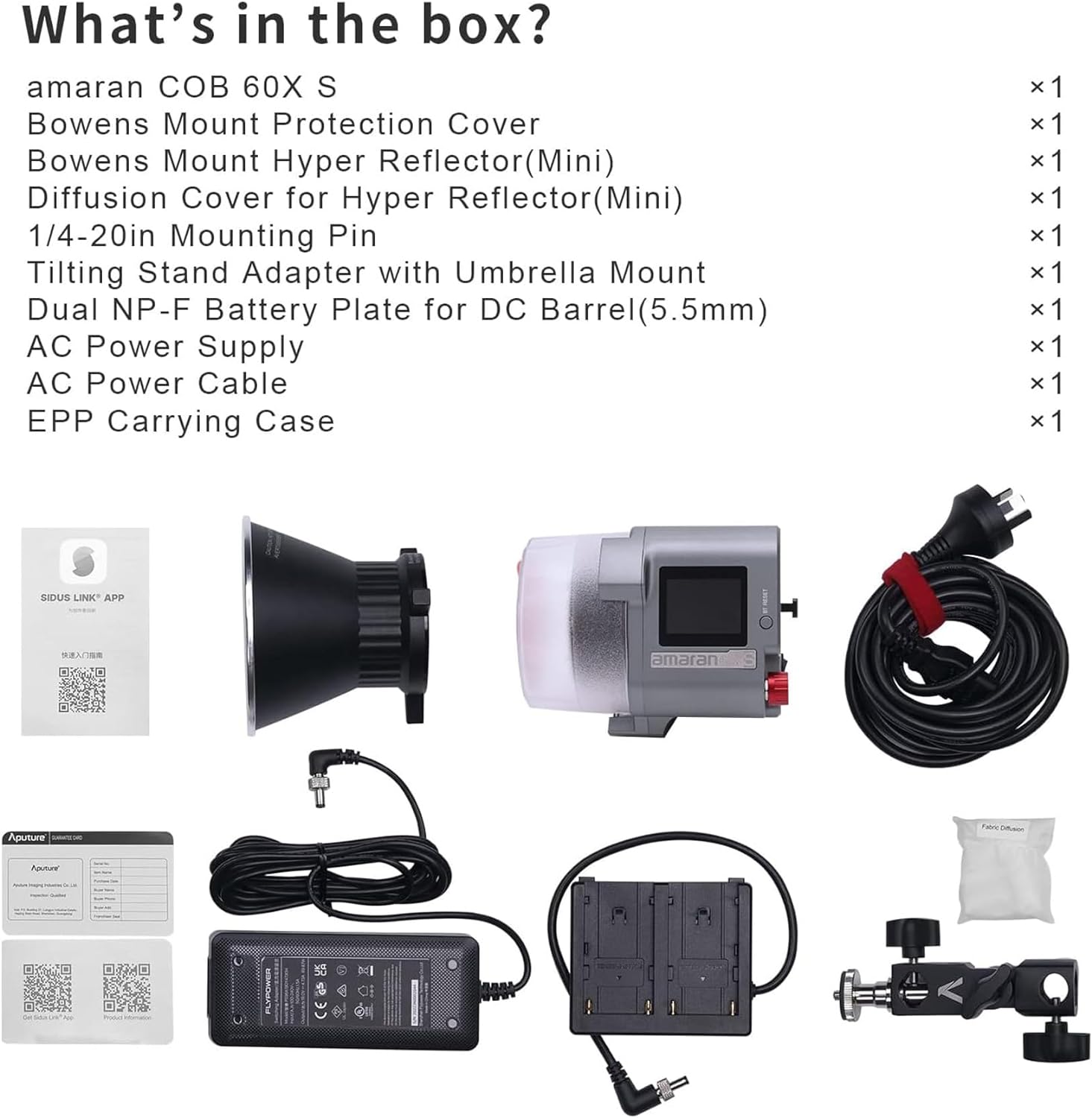 Amaran COB 60x S Bi-Color LED Monolight |  AMARAN |  LIGHTING - STUDIO |  Zoso Music