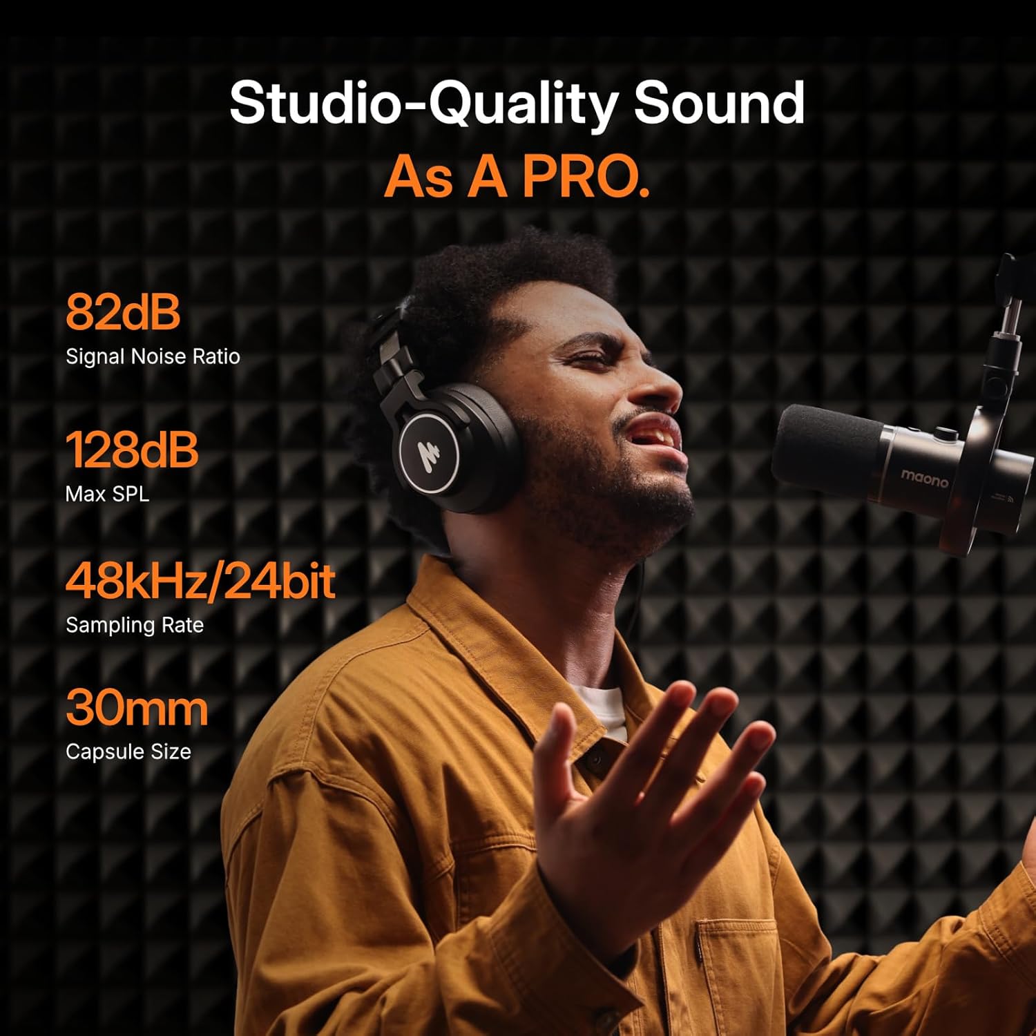 Maono PD200W Hybrid Podcasting Microphone with Desktop Stand - Black |  MAONO |  MICROPHONE |  Zoso Music