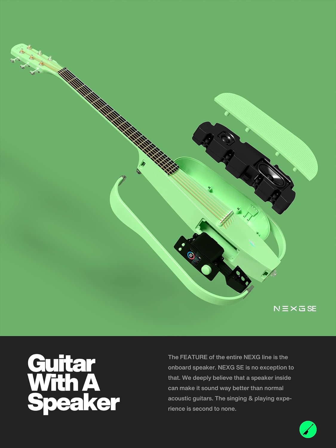 Enya NEXG SE Carbon Fiber Guitar Green |  ENYA |  SMART GUITAR |  Zoso Music