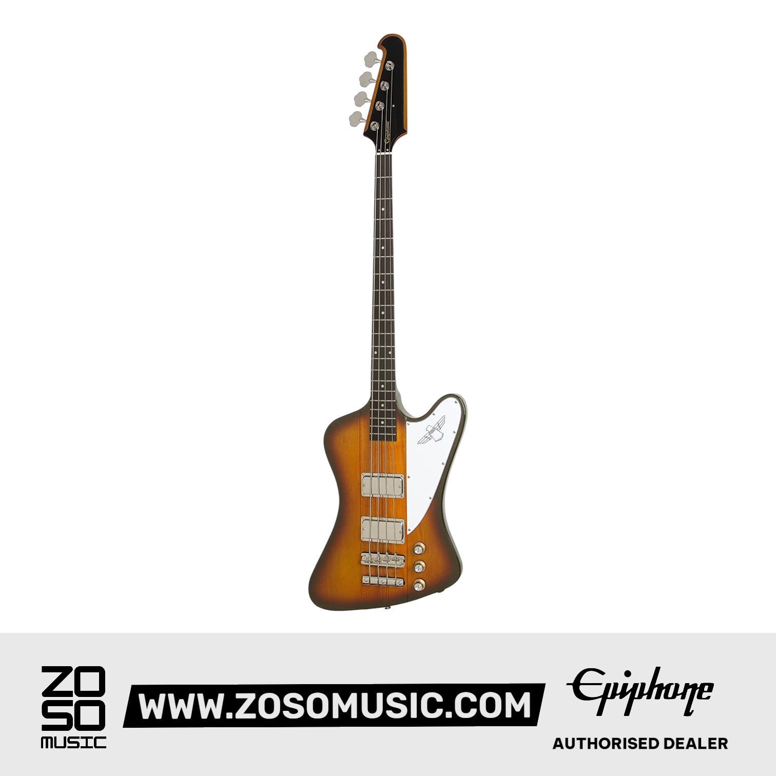 Epiphone EBTVTSNH1 Thunderbird 60s Bass Guitar - Tobacco Sunburst |  EPIPHONE |  BASS GUITAR |  Zoso Music