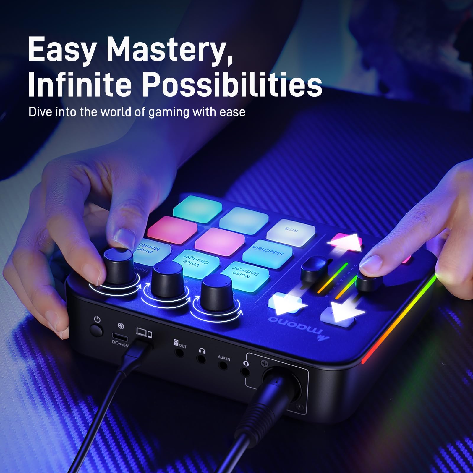Maono Maonocaster G1 NEO Audio Mixer For Game Streamer - Black |  MAONO |  AUDIO INTERFACE |  Zoso Music
