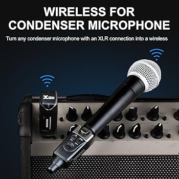 Xvive Audio U3C Black Condenser Microphone Wireless System with Xvive CU3 Travel Case