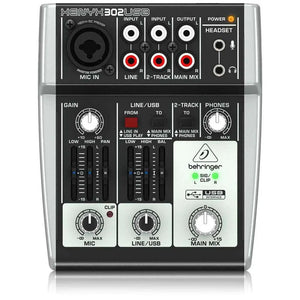 Behringer XENYX 302USB Analog Mixer with USB (XENYX302USB / XENYX-302USB) | BEHRINGER , Zoso Music