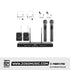 Phenyx Pro Best Budget Wireless PTU-5200-2H2B 4-Channel Wireless Mic Set with Handheld/Bodypack/Headset/Lapel Mics, Cordless Microphone for Singing, Karaoke, Church | Zoso Music Sdn Bhd