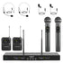 Phenyx Pro Best Budget Wireless PTU-5200-2H2B 4-Channel Wireless Mic Set with Handheld/Bodypack/Headset/Lapel Mics, Cordless Microphone for Singing, Karaoke, Church | Zoso Music Sdn Bhd