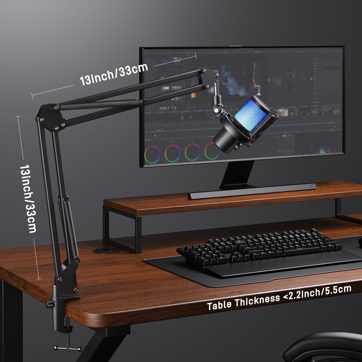 Maono BA20 Microphone Suspension Boom Scissor Arm Stand |  MAONO |  STAND |  Zoso Music