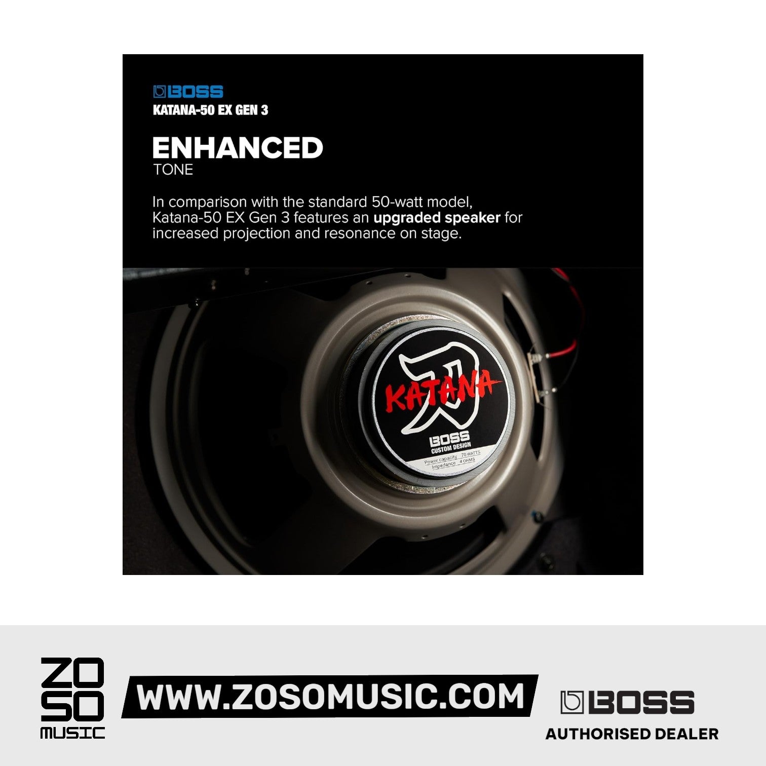 Boss Katana 50 EX G3 - Gen 3 50-watt 1x12'' Guitar Combo Amplifier |  BOSS |  AMPLIFIER-CABINET |  Zoso Music