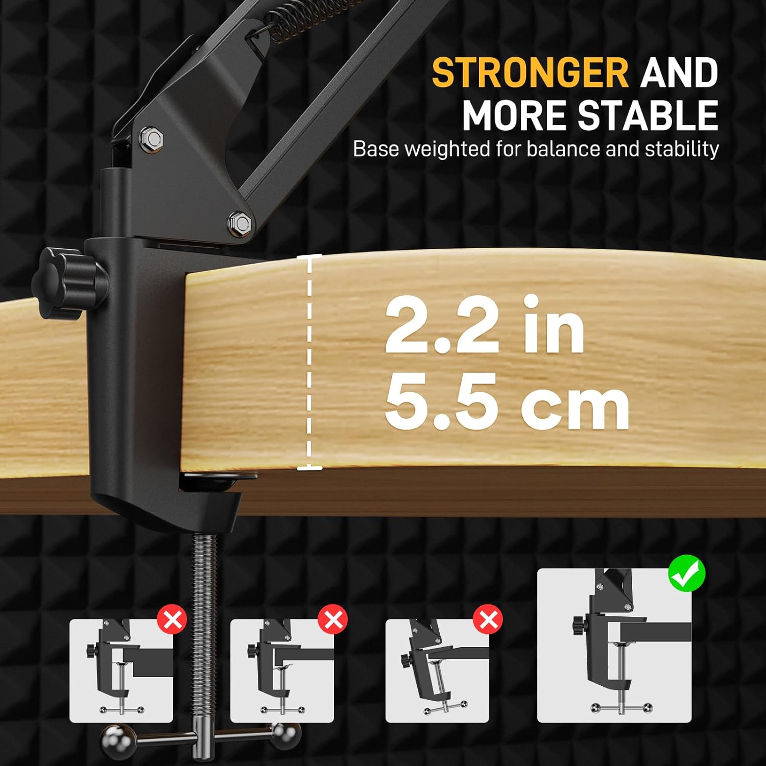 Maono BA20 Microphone Suspension Boom Scissor Arm Stand |  MAONO |  STAND |  Zoso Music