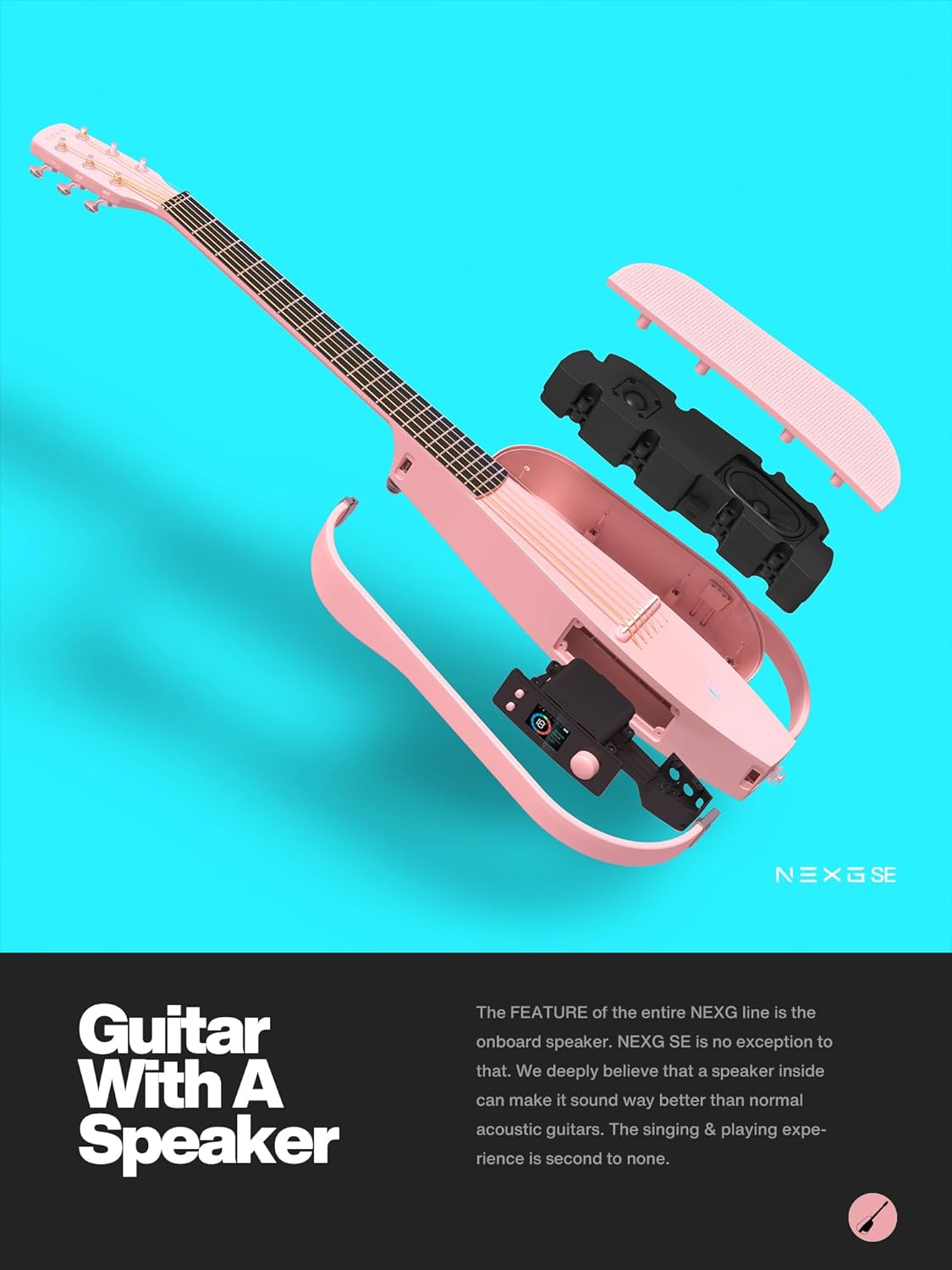 Enya NEXG SE Carbon Fiber Guitar Pink |  ENYA |  SMART GUITAR |  Zoso Music