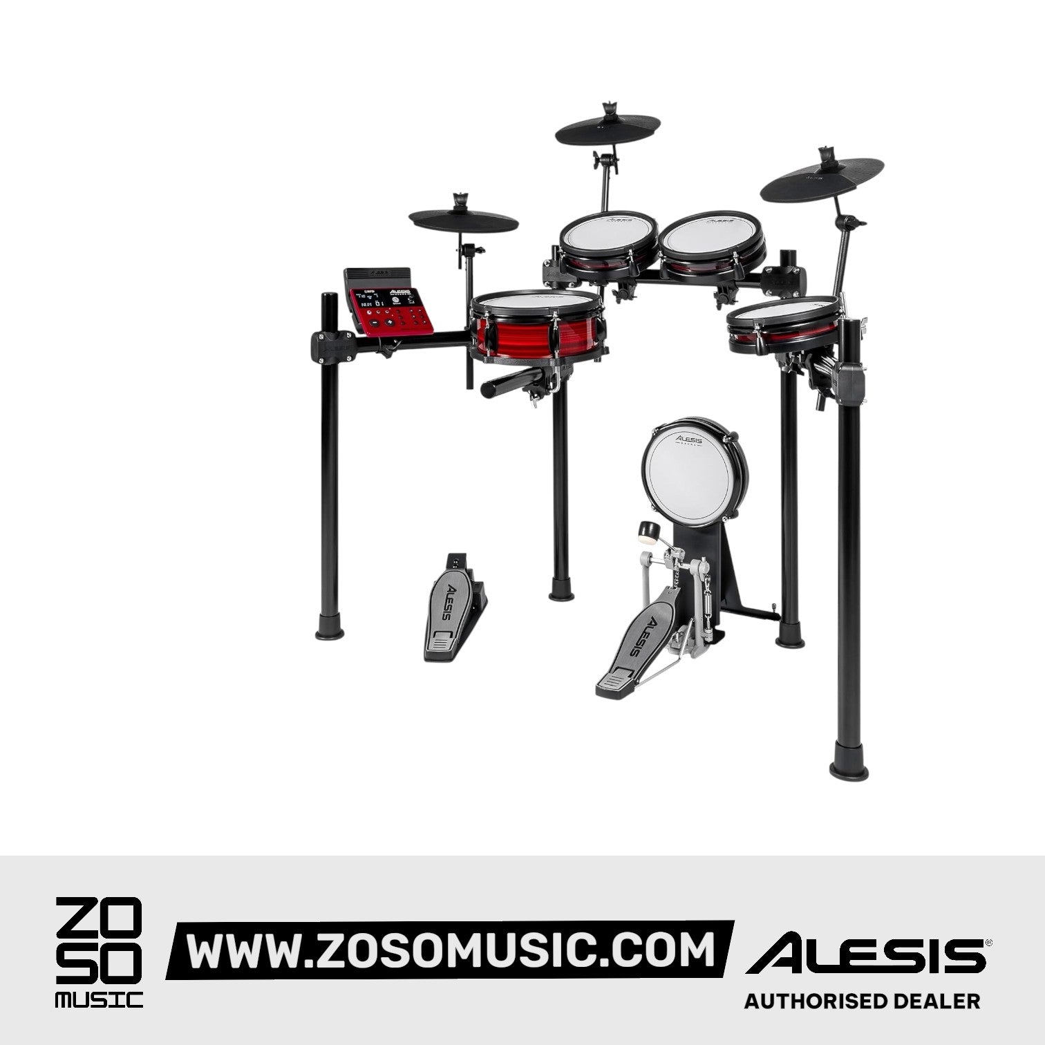 Alesis Nitro Pro Electronic Drum Kit with Free Drum Stool, Headphone, Drum Rug and Drumstick |  ALESIS |  DRUM-ELECTRONIC |  Zoso Music