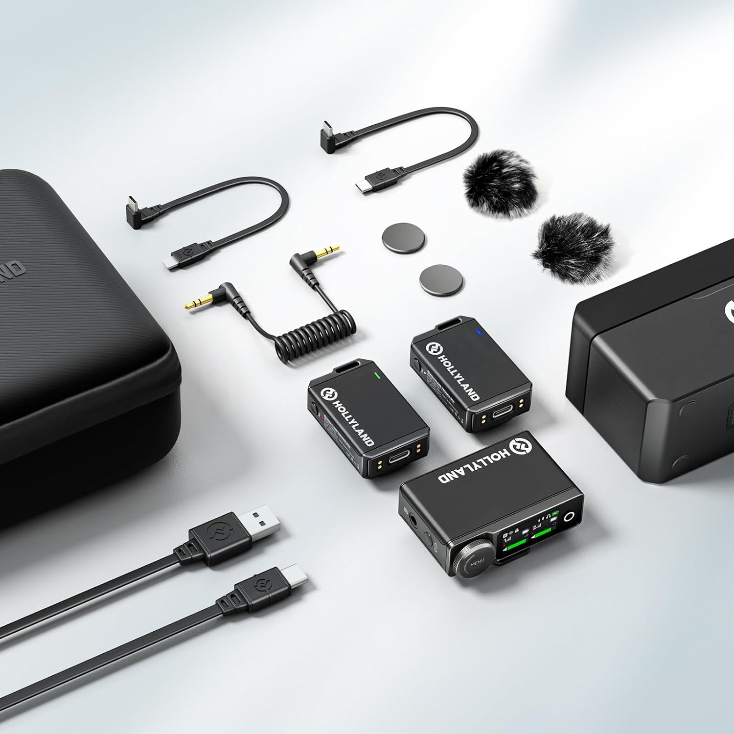 Hollyland LARK MAX Duo 2-Person Wireless Microphone System (2.4 GHz, Black) |  HOLLYLAND |  WIRELESS MICROPHONE SYSTEM |  Zoso Music