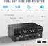 Phenyx Pro Best Budget Wireless PTU-52B Dual Wireless Microphone System - 30 Adjustable Frequency |  PHENYX PRO |  WIRELESS-ANTENNA |  Zoso Music