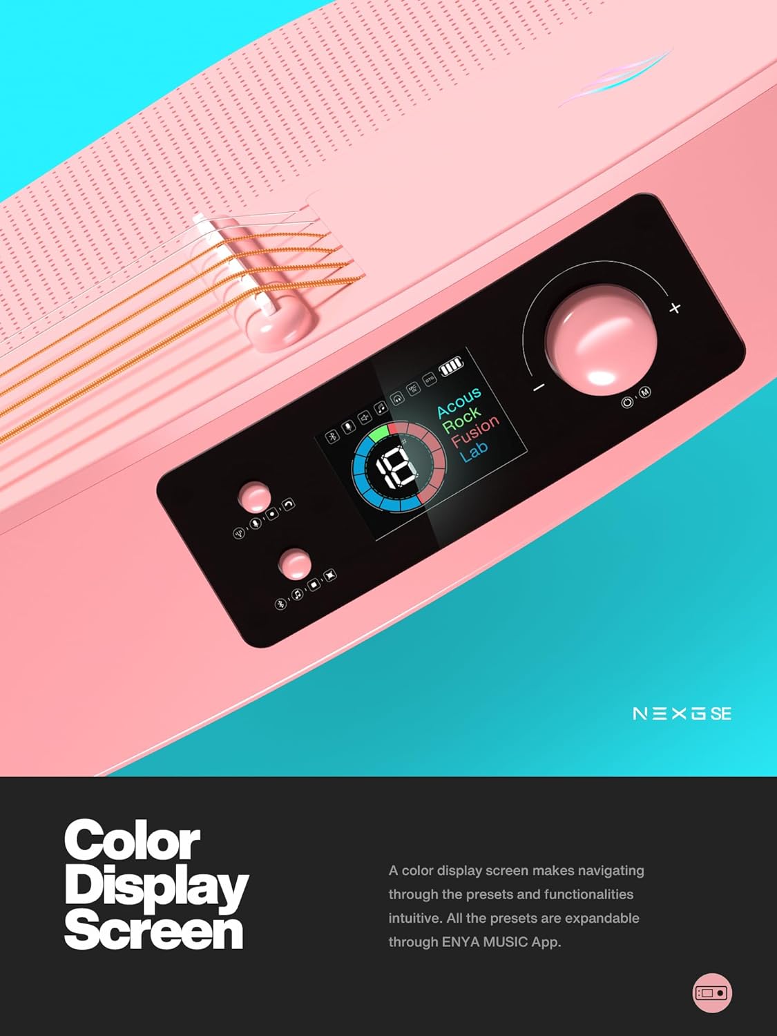 Enya NEXG SE Carbon Fiber Guitar Pink |  ENYA |  SMART GUITAR |  Zoso Music