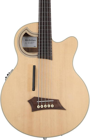 Warwick RockBass Alien Deluxe Hybrid Thinline 5-String Bass Guitar, Natural Transparent Satin | Zoso Music Sdn Bhd