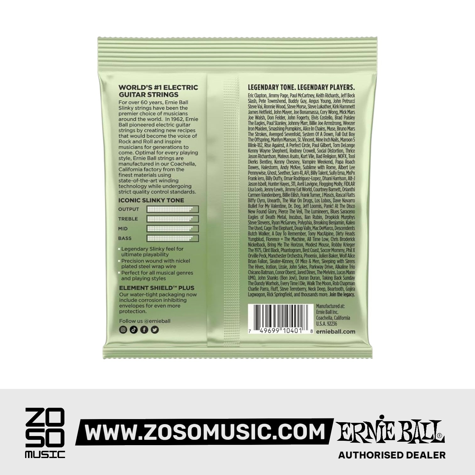 Ernie Ball P02618 Magnum Slinky Nickel Wound Electric Guitar Strings, 12-56 Gauge |  ERNIE BALL |  STRINGS-BASS GUITAR |  Zoso Music