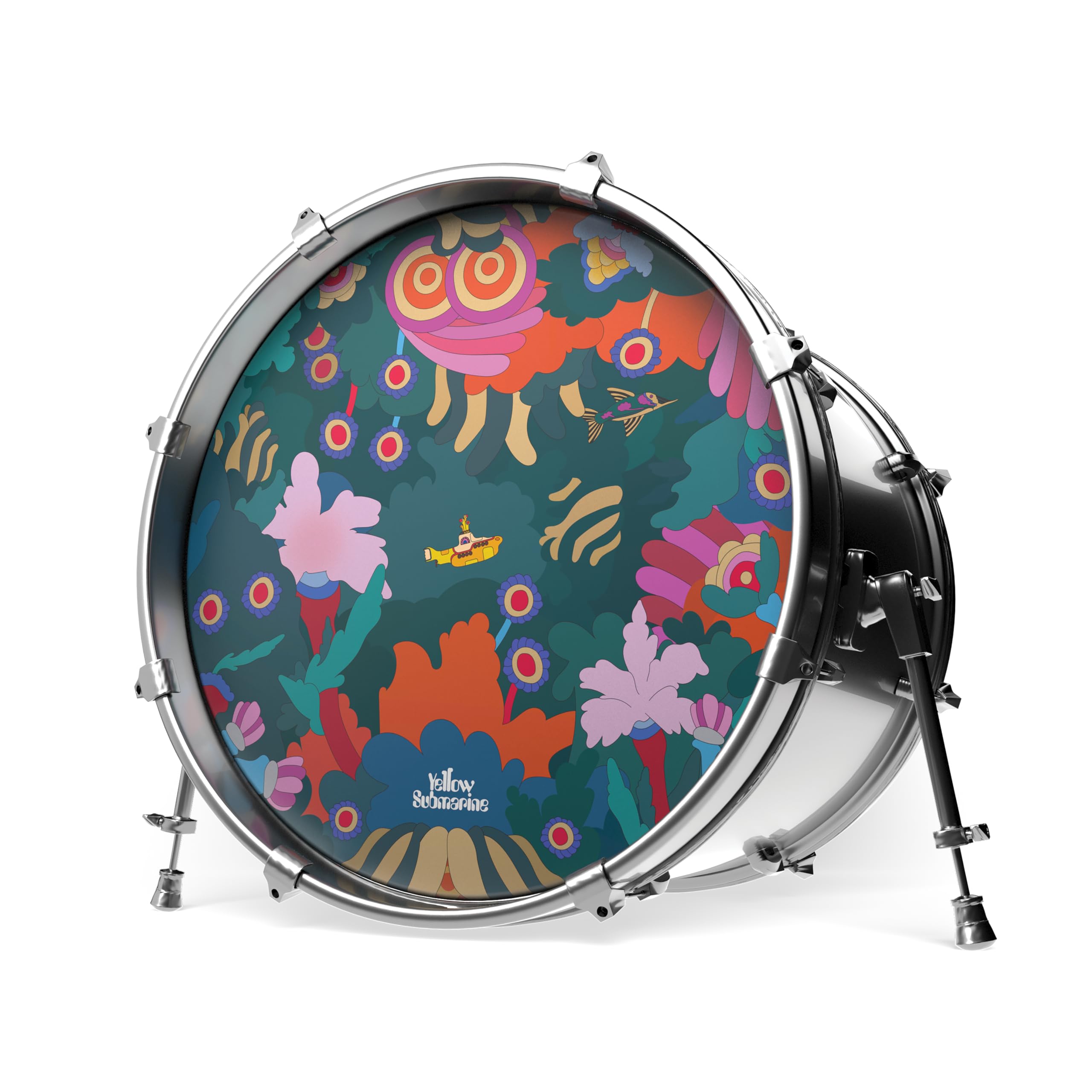 Evans Yellow Submarine Resonant Bass Drumhead, Under the Sea |  EVANS |  DRUMHEAD |  Zoso Music