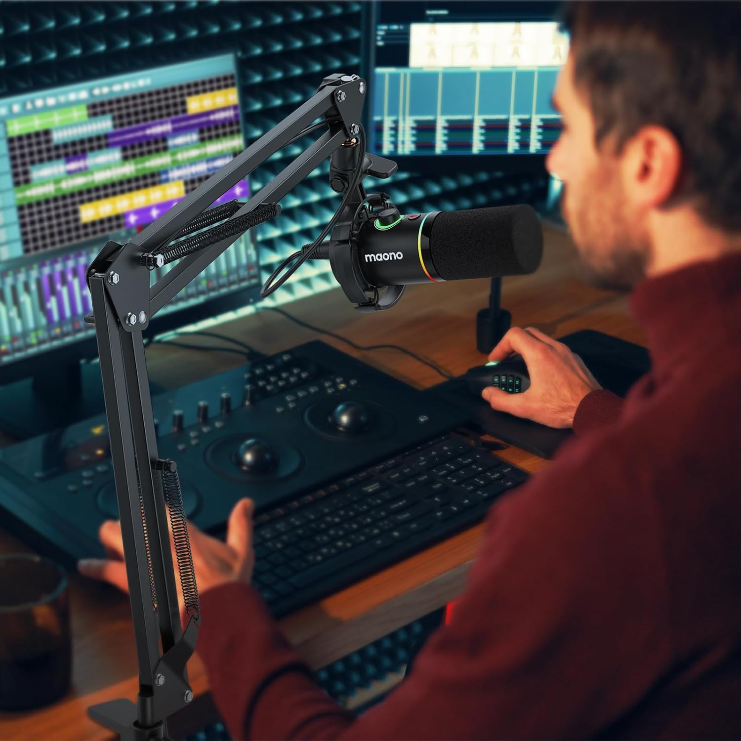 Maono BA20 Microphone Suspension Boom Scissor Arm Stand |  MAONO |  STAND |  Zoso Music