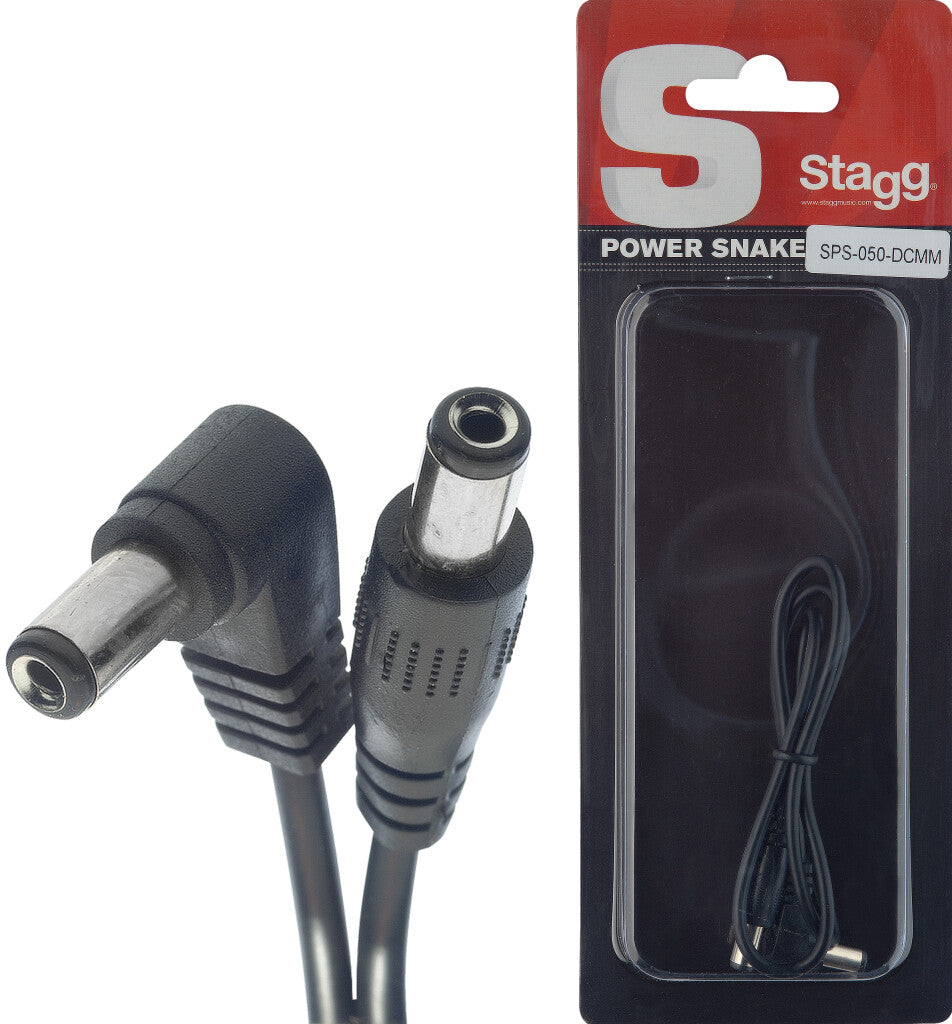 Stagg SPS-050-DCMM 2.1mm Straight Barrel Cable 20inch/50cm