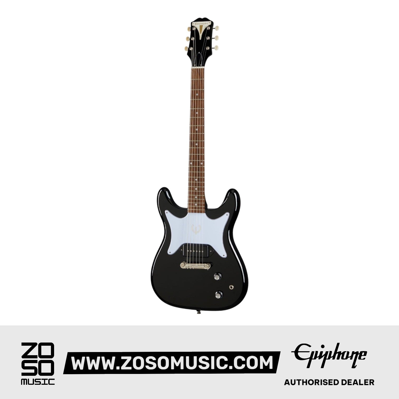 Epiphone EOCOEBNH1 Coronet Electric Guitar - Ebony ( + FREE Gator GBE-ELECT Gig Bag ) |  EPIPHONE |  ELECTRIC GUITAR |  Zoso Music