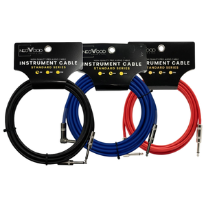 Neowood AMO002 3 & 6 Meter QTR- Right Angled QTR Instrument Cable |  NEOWOOD |  CABLES |  Zoso Music
