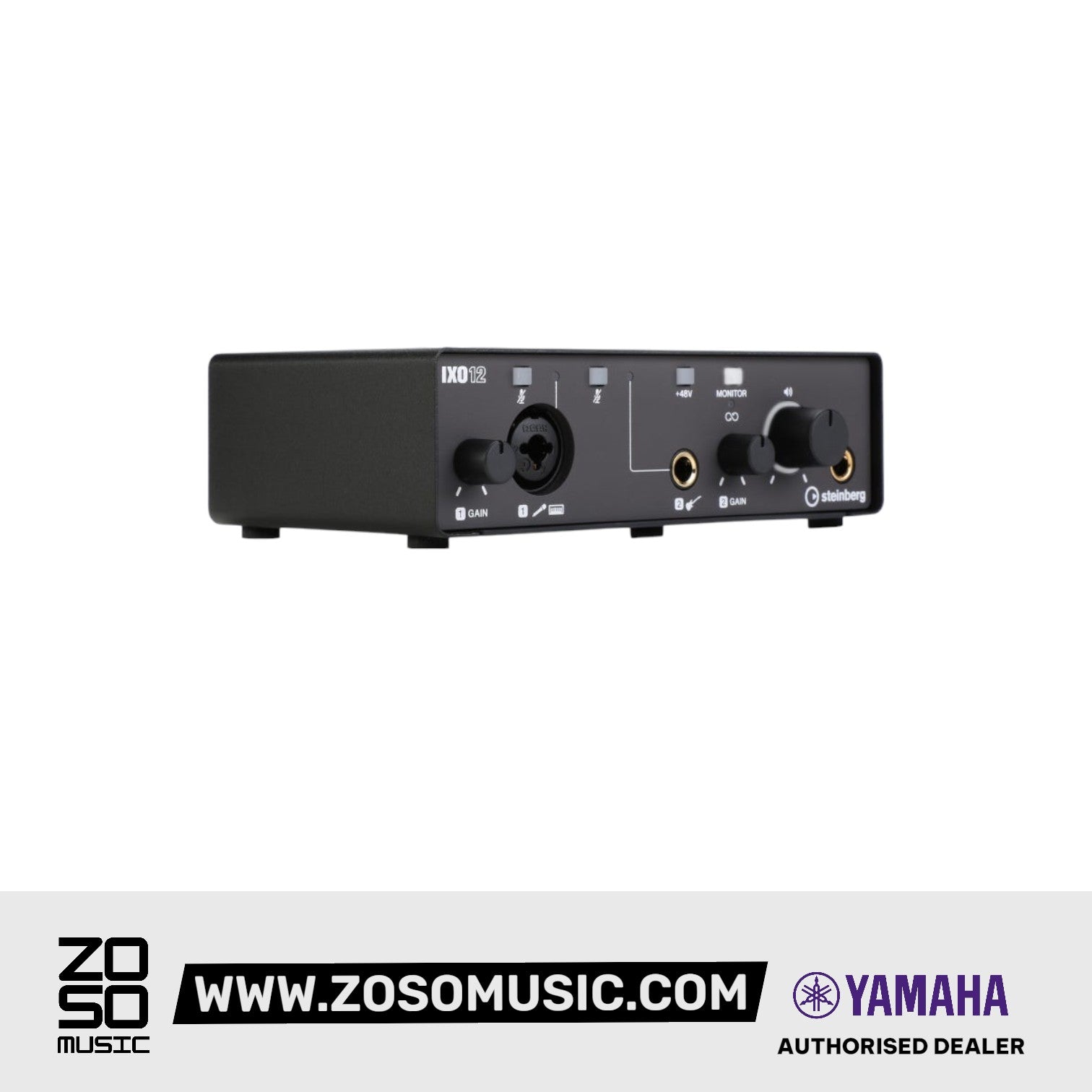 Yamaha Steinberg IXO12 2x2 USB Audio Interface - Black |  YAMAHA PRO AUDIO |  AUDIO INTERFACE |  Zoso Music